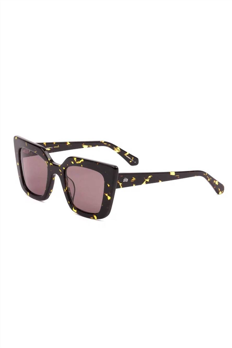 NEW SITO women's cult vision sunglasses in limeade tortoise / iron grey polarize